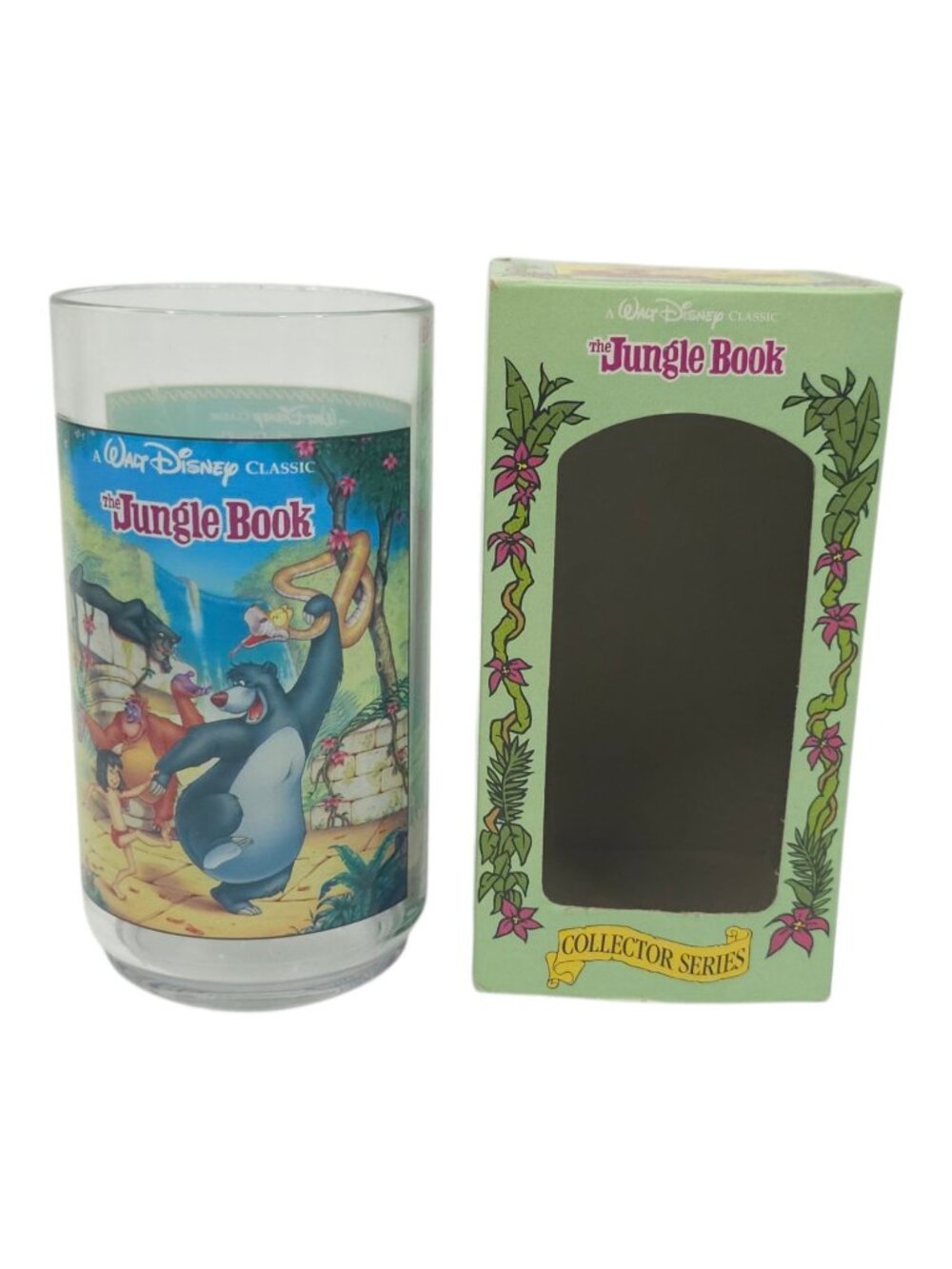 Walt Disney Jungle Book Plastic Glass 1994 Burger King Collector Series Boxed